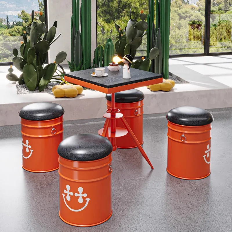 Creative Dessert Shop Table Hamburger Restaurant Snack Rest Bench Bar Industrial Style Fashion Chair Commercial Furniture