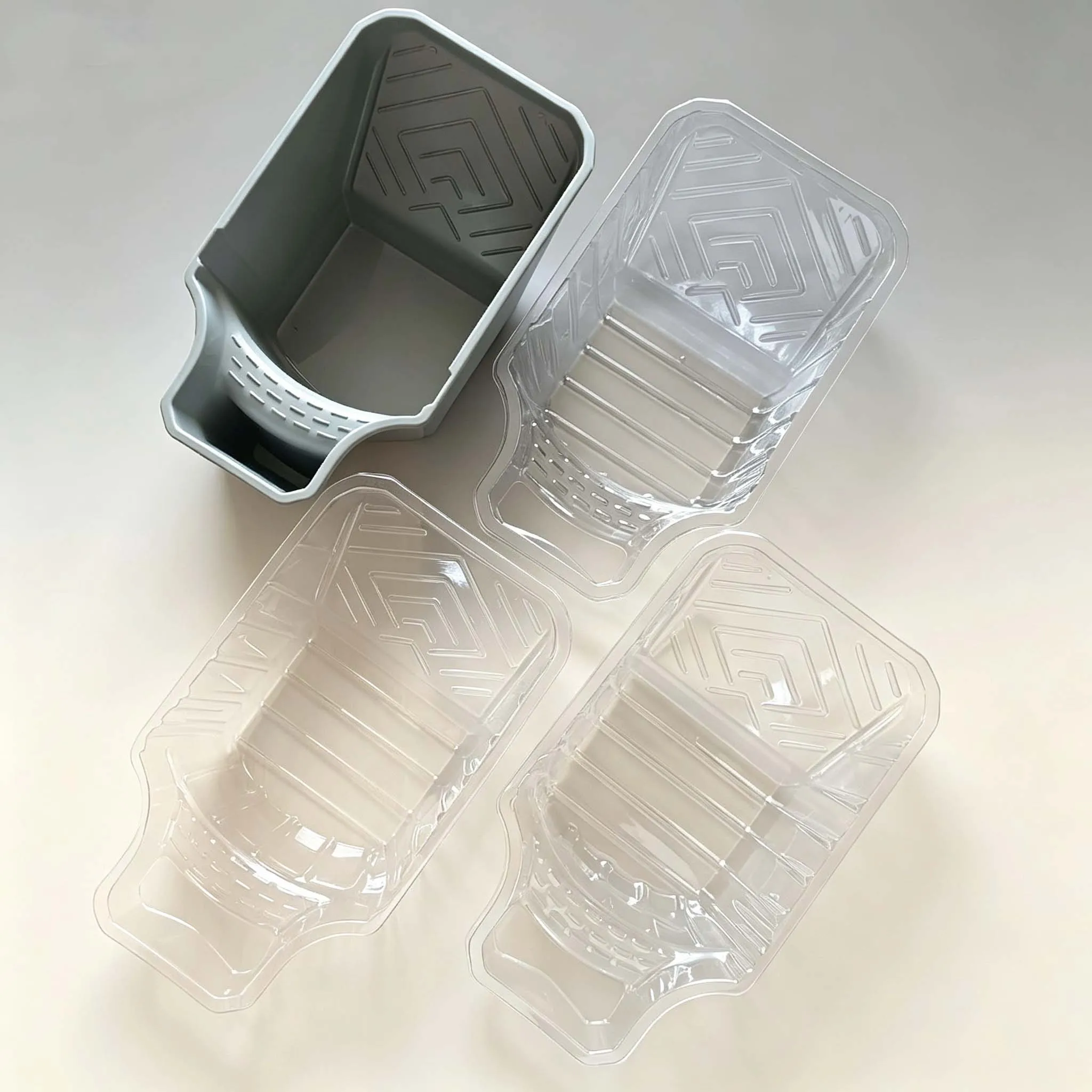 4 Inch Handheld Paint Cup with 3 Replacement Cups, Portable Wash-Free Paint Cup for Decoration and Renovation