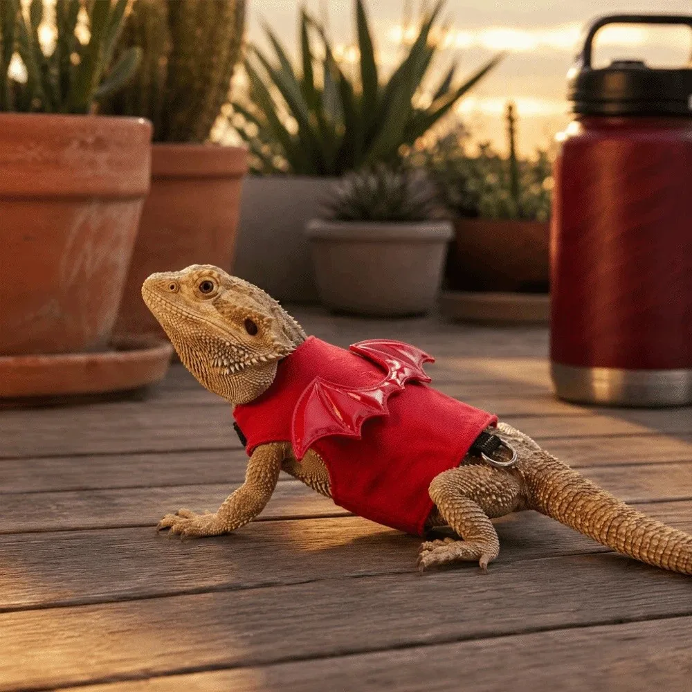with Dragon Wings Ferret Vest Harness Cartoon Soft Small Pet Harness Leash Adjustable Comfortable Guinea Pig Safety Vest Walking