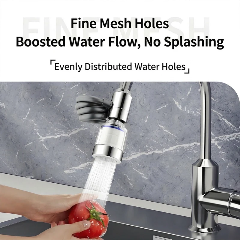 Premium 3 Mode Pull Out Faucet Extender With Filter Universal Swivel Aerator Extension Kitchen Sink Water Splash Guard