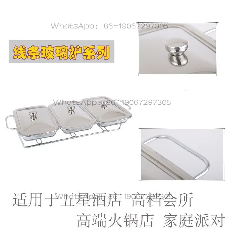 Buffet Insulation Furnace Hotel Clubhouse Dry Pot Open Furnace Glass Heating Tableware