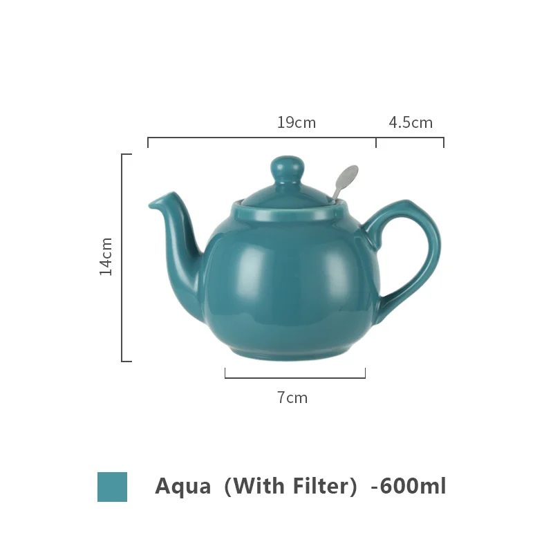 لندن الفخار مزرعة سلسلة 2 كوب إبريق الشاي أكوا البريطانية السيراميك 600 مللي إبريق الشاي لشاي بعد الظهر طقم شاي أباريق الشاي #3