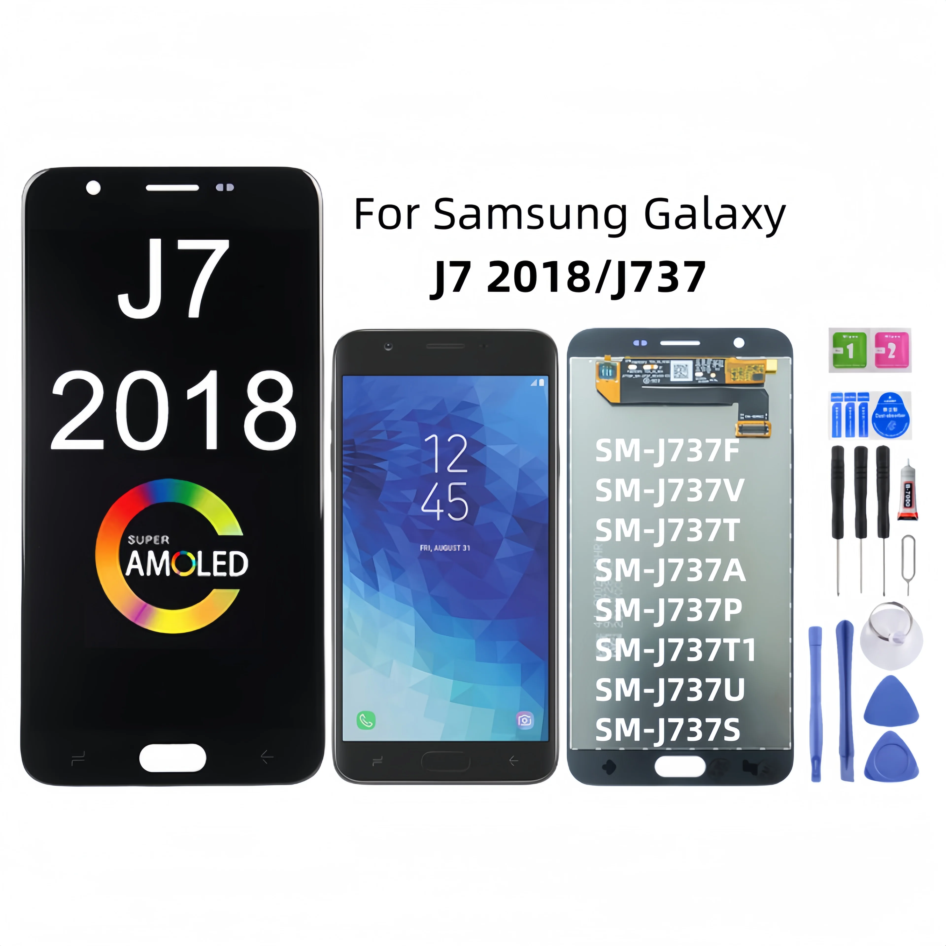 ЖК-дисплей с сенсорным экраном и дигитайзером в сборе для Samsung Galaxy J7 2018 J737 SM-J737F J737V J737A J737P J737S J737U