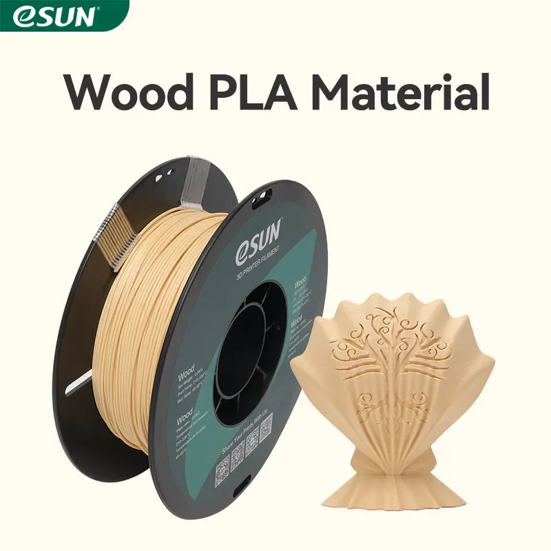 

Nyxlab eSUN 3D Printer Filaments 1.75mm Wood PLA 0.5KG (1.1 LBS) Spool 3D Printing Material for 3D Printers Wood PLA Filament