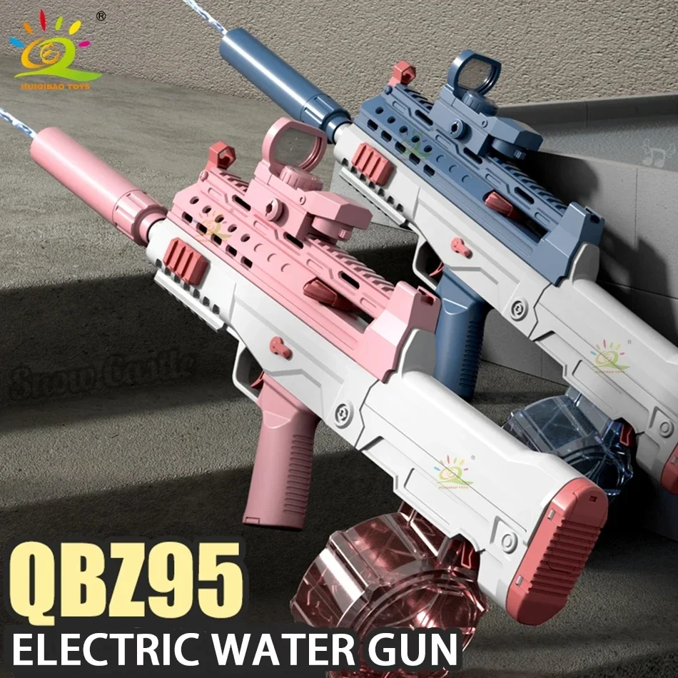 New Water Gun Electric LED Spurt Fire QBZ95 Pistol Shooting Toy Full Automatic Summer Water Beach Toy For Kids Boys Adults Gift