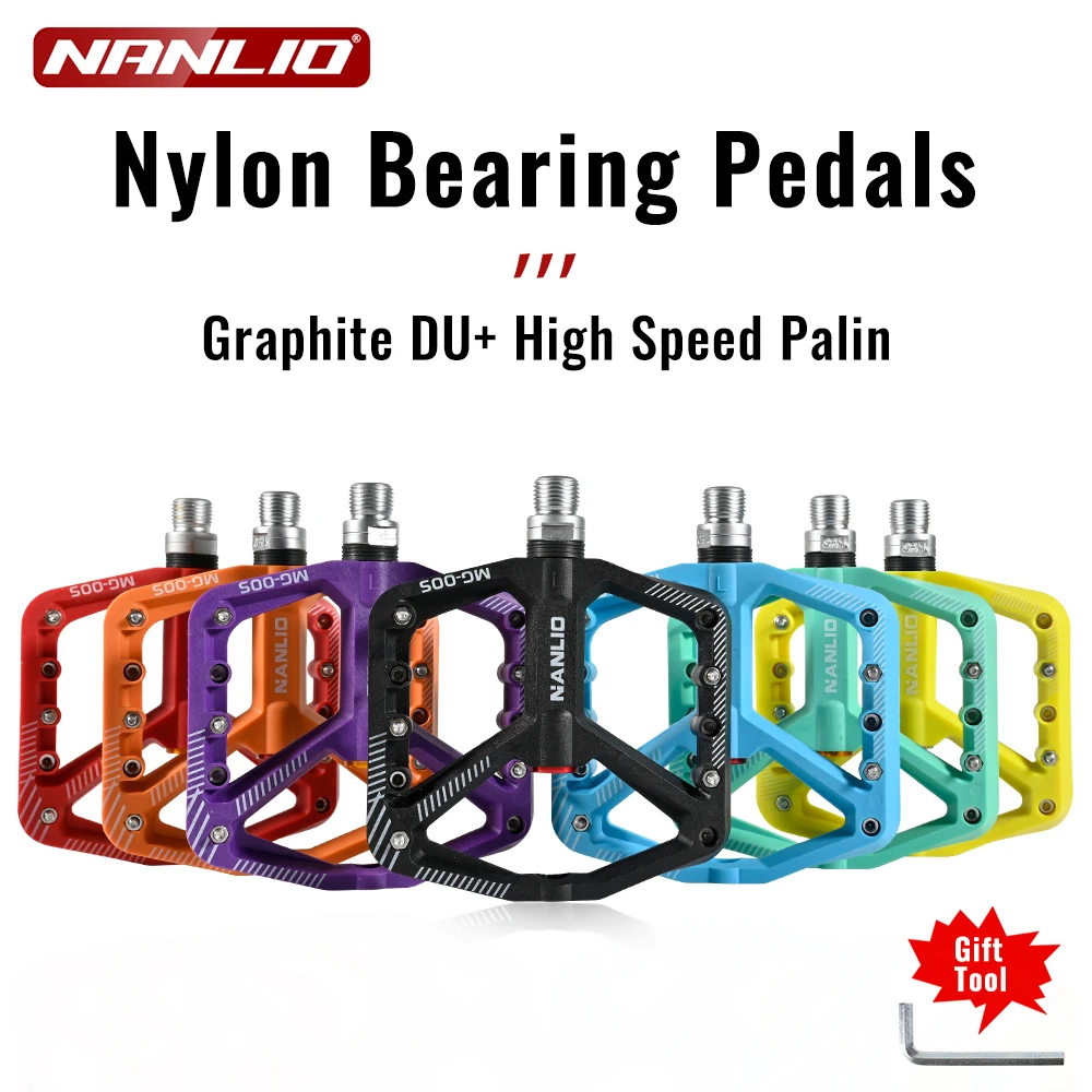 NANLIO Bicycle Pedal Mountain Highway Self CNC Bearing Cleat Pedal Bicycle Pedal Bicycle Parts