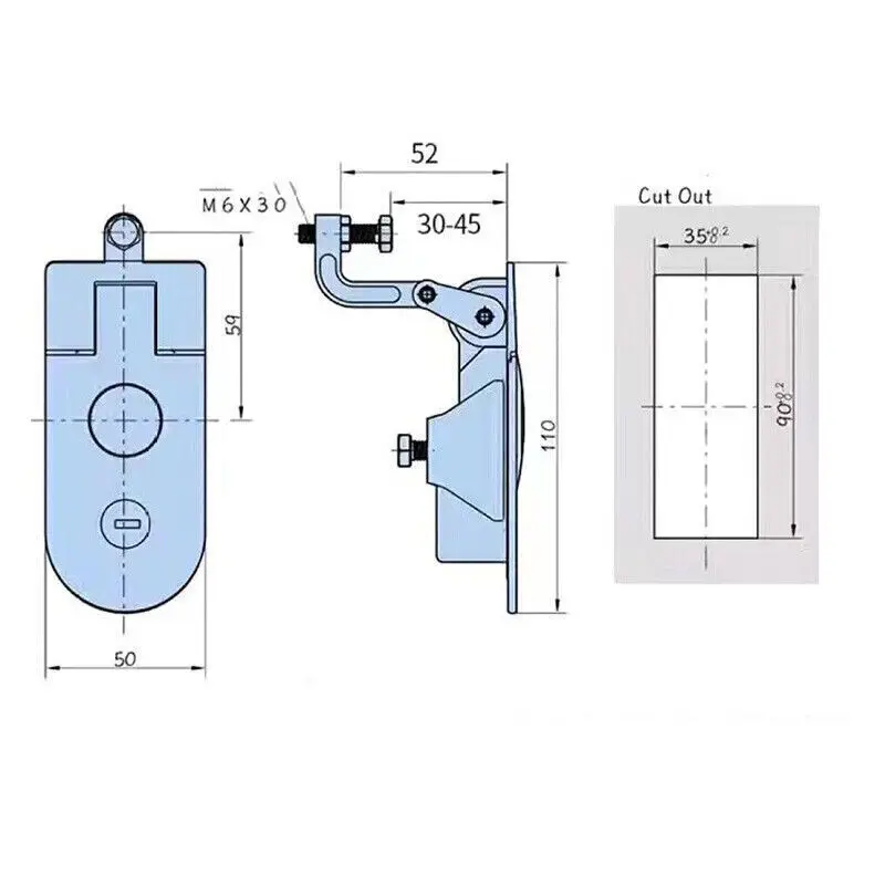 Compression Latch / Lever Lock W/ 2 Keys For Horsebox Trailers Locker Doors Boat