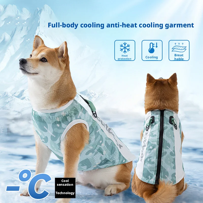 

SHINEKNOT Pet Heatstroke Prevention Cooling Mesh Splicing Traction Summer Vest For Small And Medium-Sized Dogs