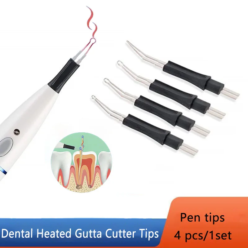 

4 шт./упак., стоматологические насадки для резки гутта с подогревом, резак для зубной десен, отбеливание зубов, гигиена полости рта, инструменты для клиники, стоматологическое здоровье, чистка полости рта