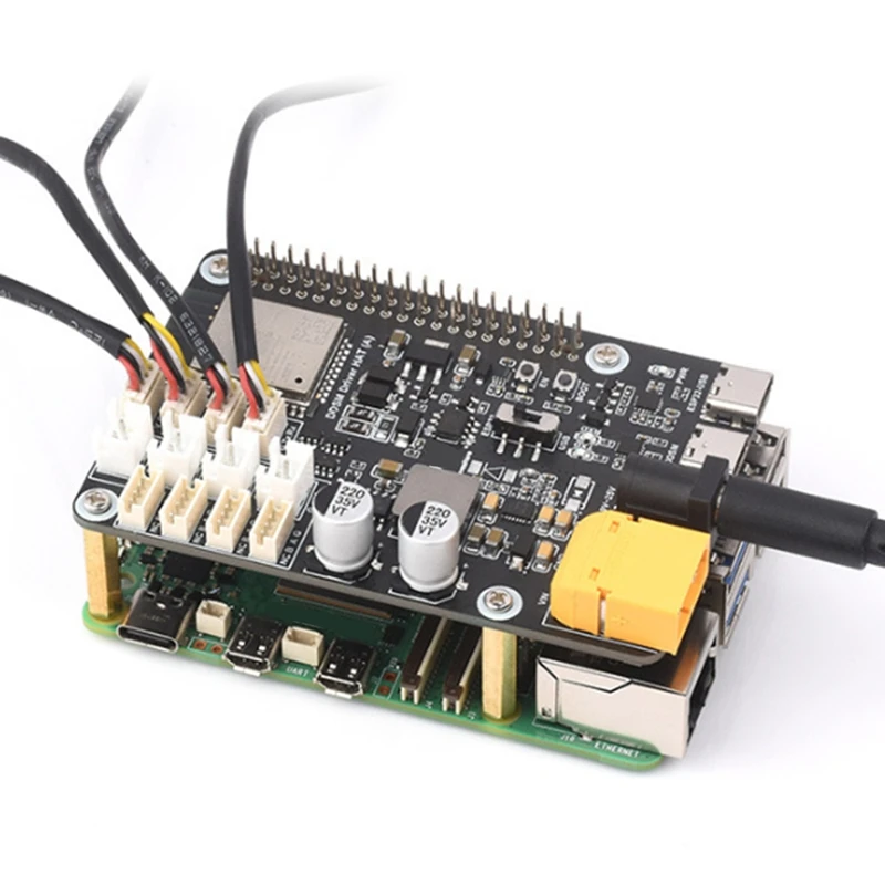 Wifi Wireless ESP32 DDSM Motor Driver HAT For Direct Drive Servo Hub Motors For Raspberry Pi