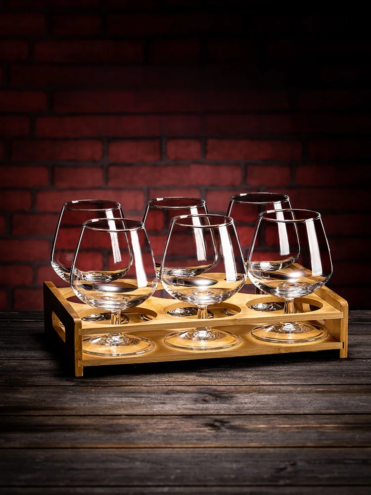

Luxury Crystal Glass Whiskey Cup Set Low Foot Red Wine Glass White Rum Cup Home Use Nordic Sle Handmade Beverage Set