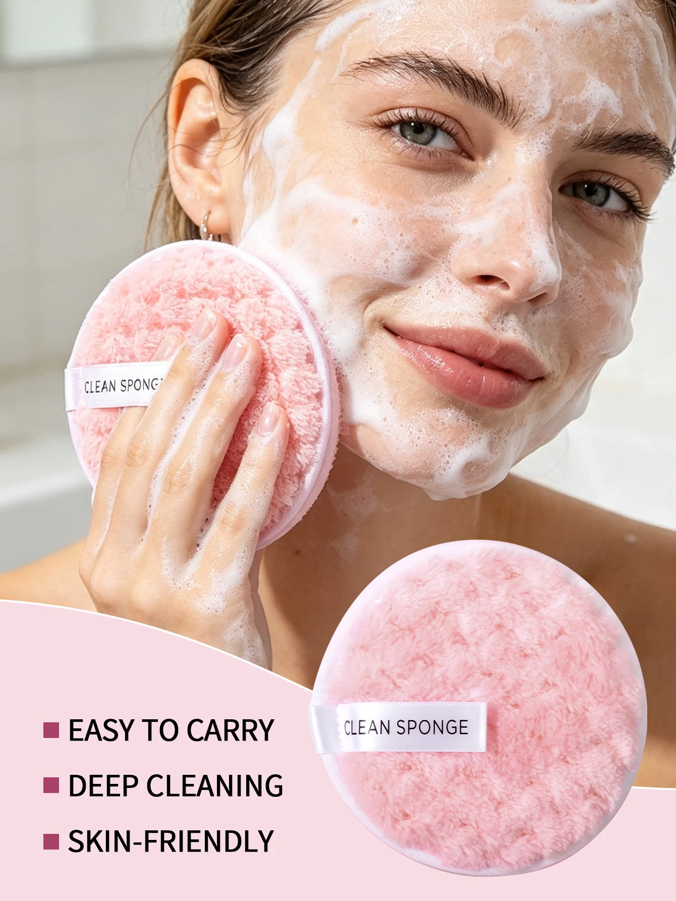 3PCS Makeup Sponge and Powder Puff Set Soft Foundation Concealer Blending Loose Powder Cosmetic Multi‑Function Beauty Makeup Too