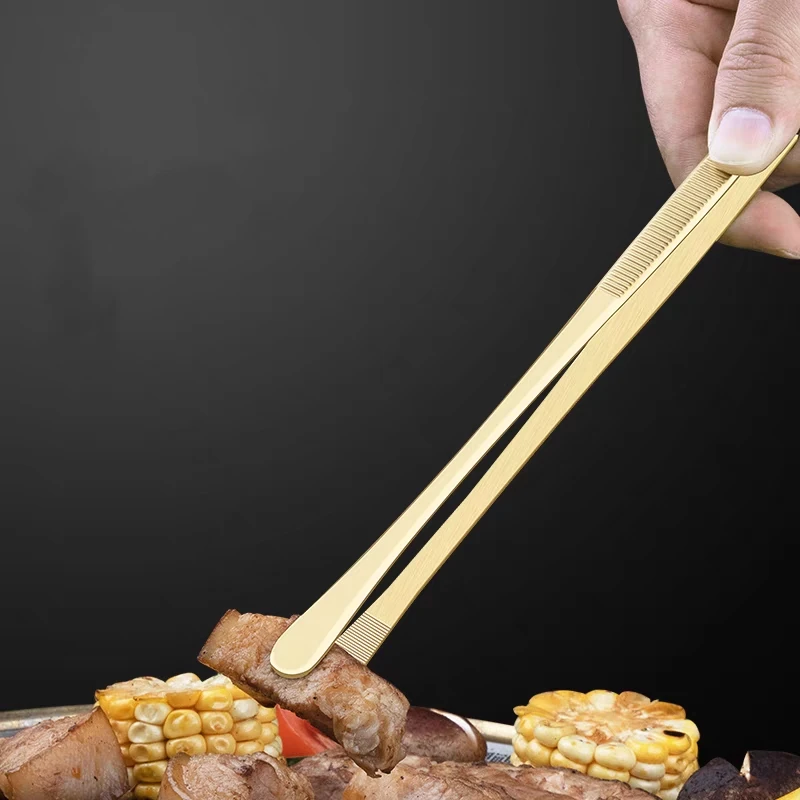 

1 Piece 16.5cm Kitchen Cooking Medical Tweezers Tongs With Comfortable Ridged Handle Bar Accessory Bar Set