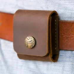 Custom Genuine Leather Case Storage Bag Handmade for Zipp Lighter Protective Sleeve