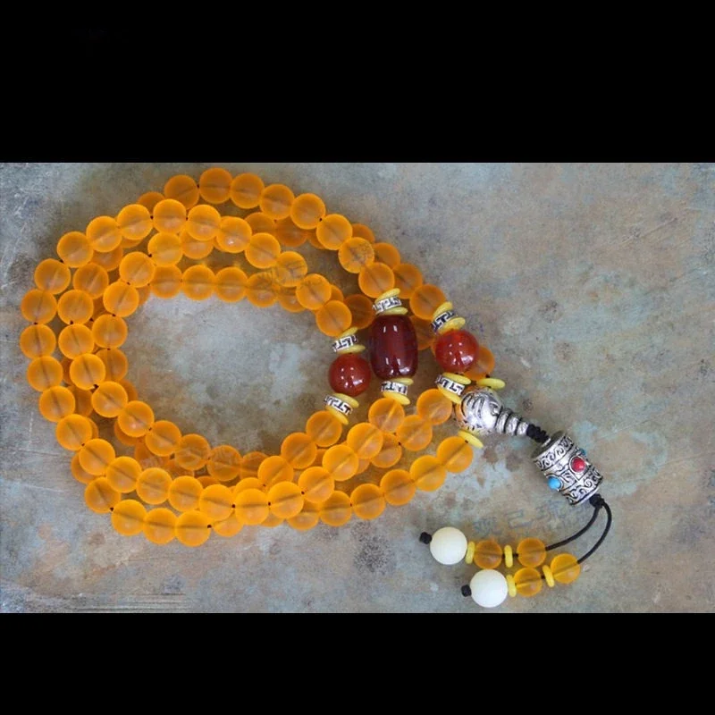 colored glaze 108 beads rosary beads bracelet colored glaze medicine buddha green tara great sun tathagata amitabha buddha