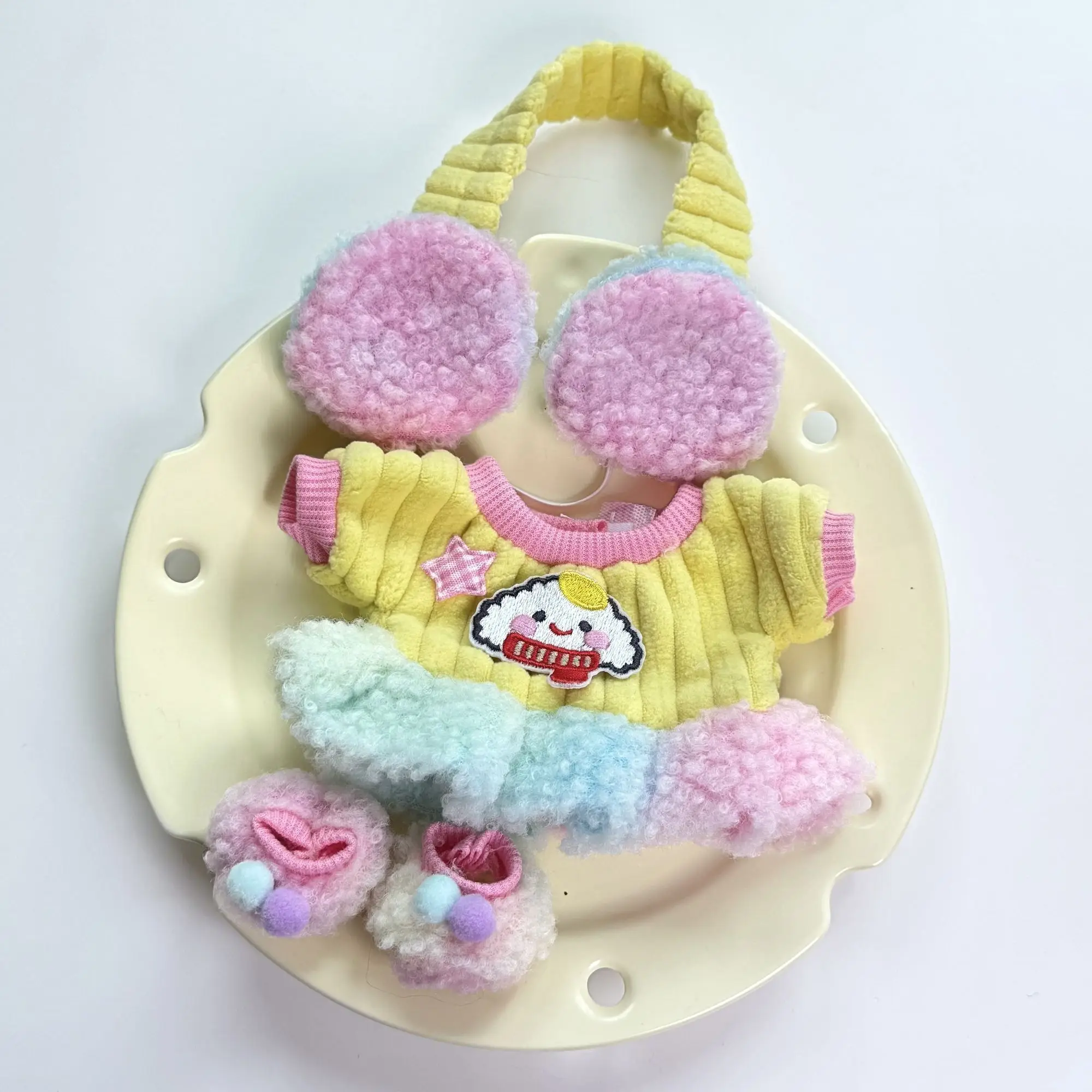 20-centimeter cotton doll clothing cute and sweet set for outing series - Part 3 view 6
