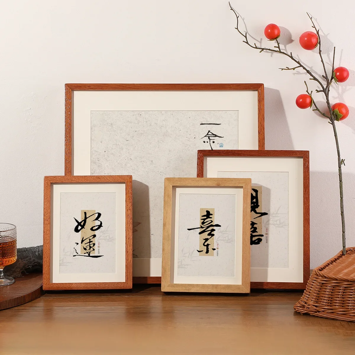 Solid Wood Right Angle Photo Frame 6/8/10-inch & A4 Frame High-grade Sapele/teak Wood Display Picture Frames Home Decor Gifts