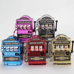 1pc Lucky Jackpot Mini Fruit Slot Machine Fun Birthday Keychain Gift Kids Educational Toy Coin Operated Games Machine