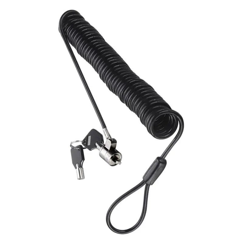 Laptop Computer Lock Laptop Lock Lock Universal Retractable Spring Rope Steel Cable Key Computer Lock-Y41A