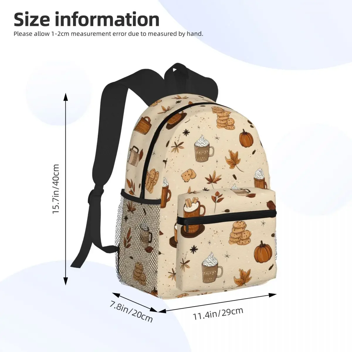حقيبة ظهر Fall Fantasy Daypack ذات سعة كبيرة للأطفال حقيبة كتب مدرسية حقائب كتف للرجال والنساء