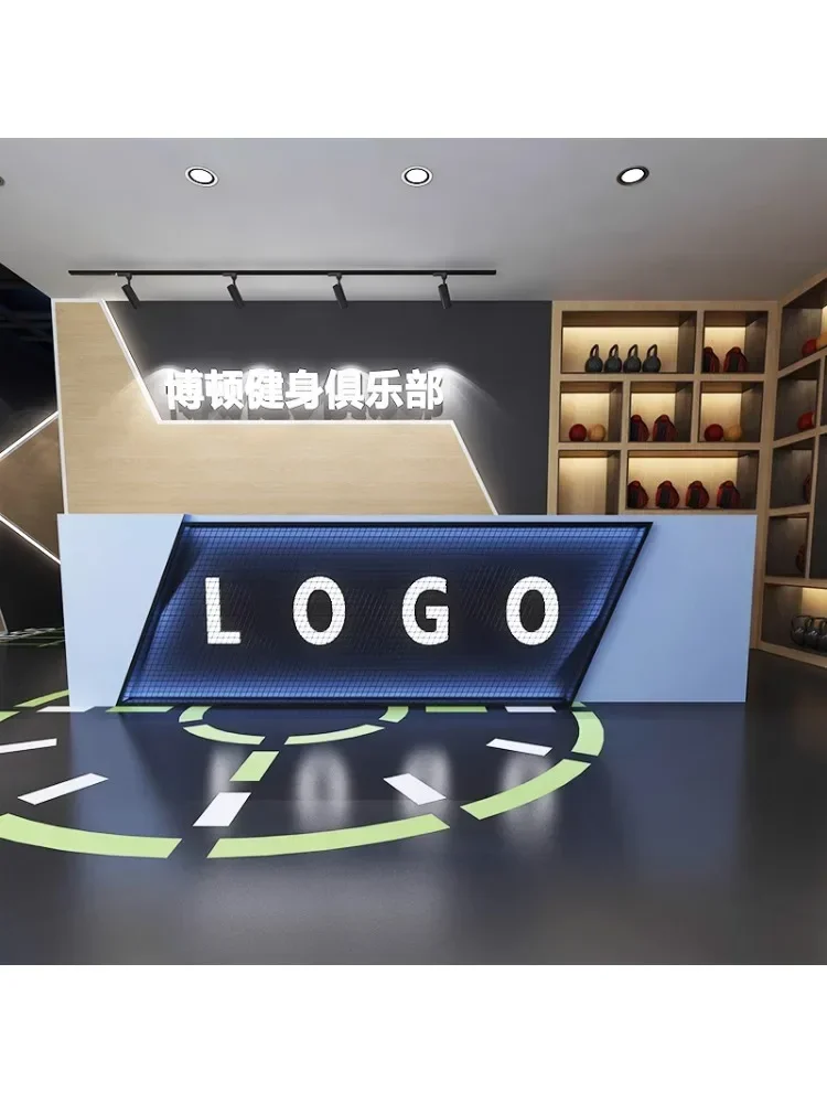 Simple Modern Beauty Salon Health Club Bar Counter Nail Salon Cashier Reception Desk