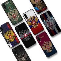 Russia Coat Of Arms Eagle Flag Phone Case For Xiaomi Mi 5X 8 9 10 11 12 lite pro 10T PocoX3pro PocoM3 Note 10 pro lite