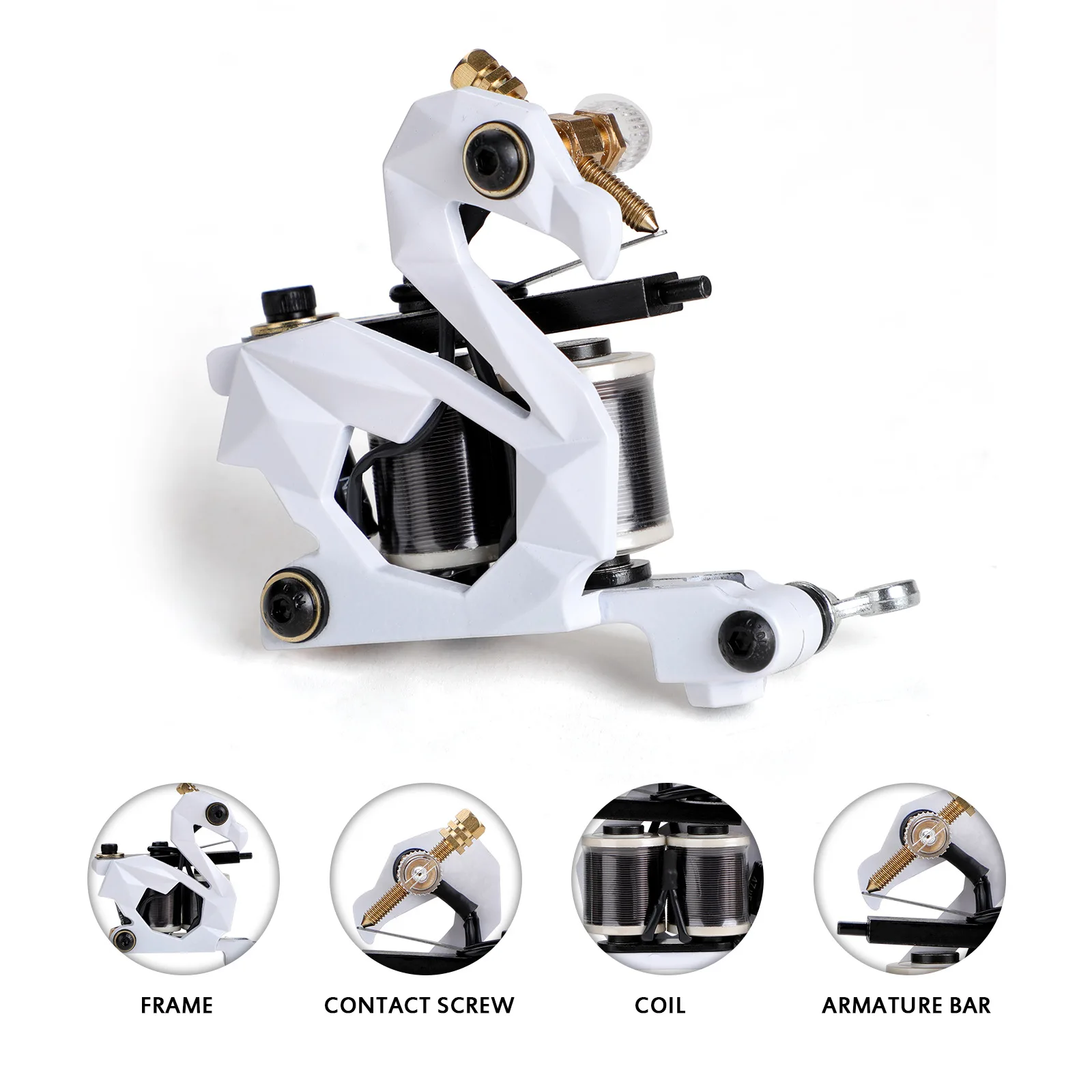 Professional tattoo machine coil tattoo machine suit beginners a full set of secant fog double machine tattoo equipment