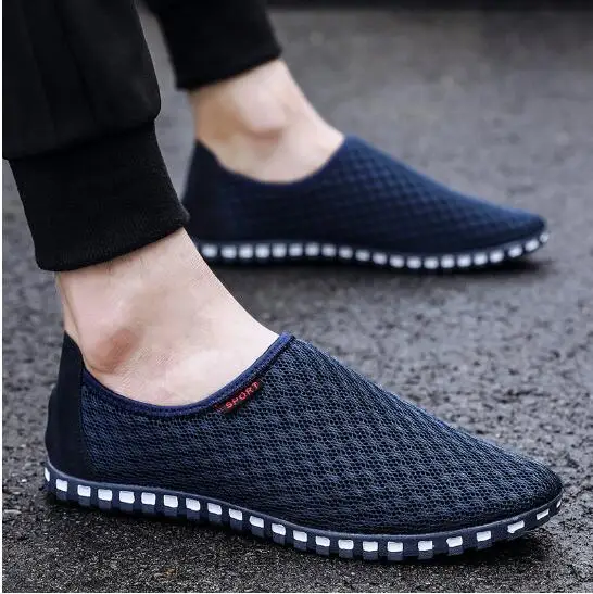 Summer men\'s breathable mesh shoes men\'s casual shoes plus size deodorant sneakers mesh shoes soft-soled men\'s shoes M731