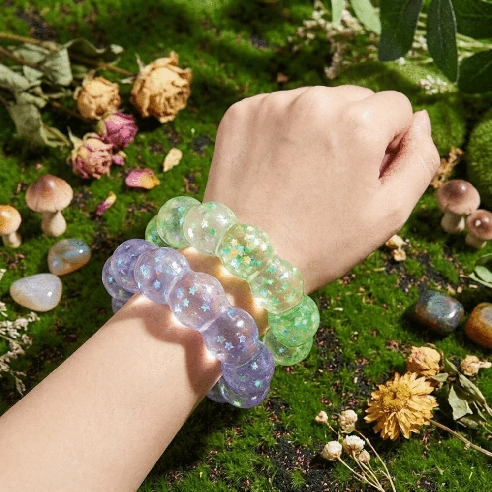 Party Favor Funny Maltose Slow Rebound Bracelet Soft Sequin Donut Pinch Bracelet Portable Stretchy Doughnut Squeeze Children