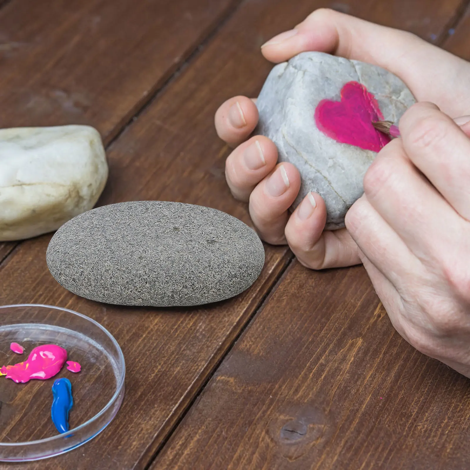 

10Pcs Premium DIY Polishing Pebbles Natural River Rocks Perfect for Short Messages Symbols Writing Craft Art Projects