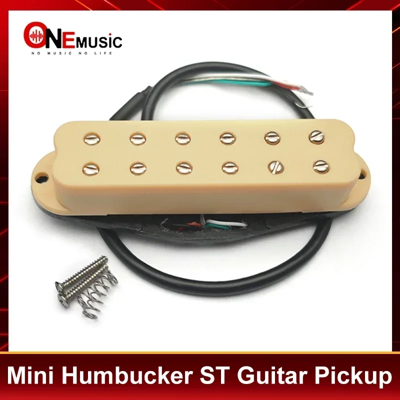 Mini Humbucker ST Single Coil Pickup Size 4 Conducts Output Coil Splitting 9K Pickup 12 Adjustable Pole Piece Multi Colour