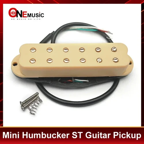 Mini pastilla Humbucker ST de bobina única, tamaño de 4 conductores, bobina de salida dividida, pastilla 9K, 12 piezas de polo ajustables, multicolor