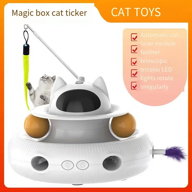 

Cat Teaser Toy Intelligent Electric Cat Teaser Stick Electric Cat Teaser Turntable Pet Cat Toy 2024 Cat Toys Interactive