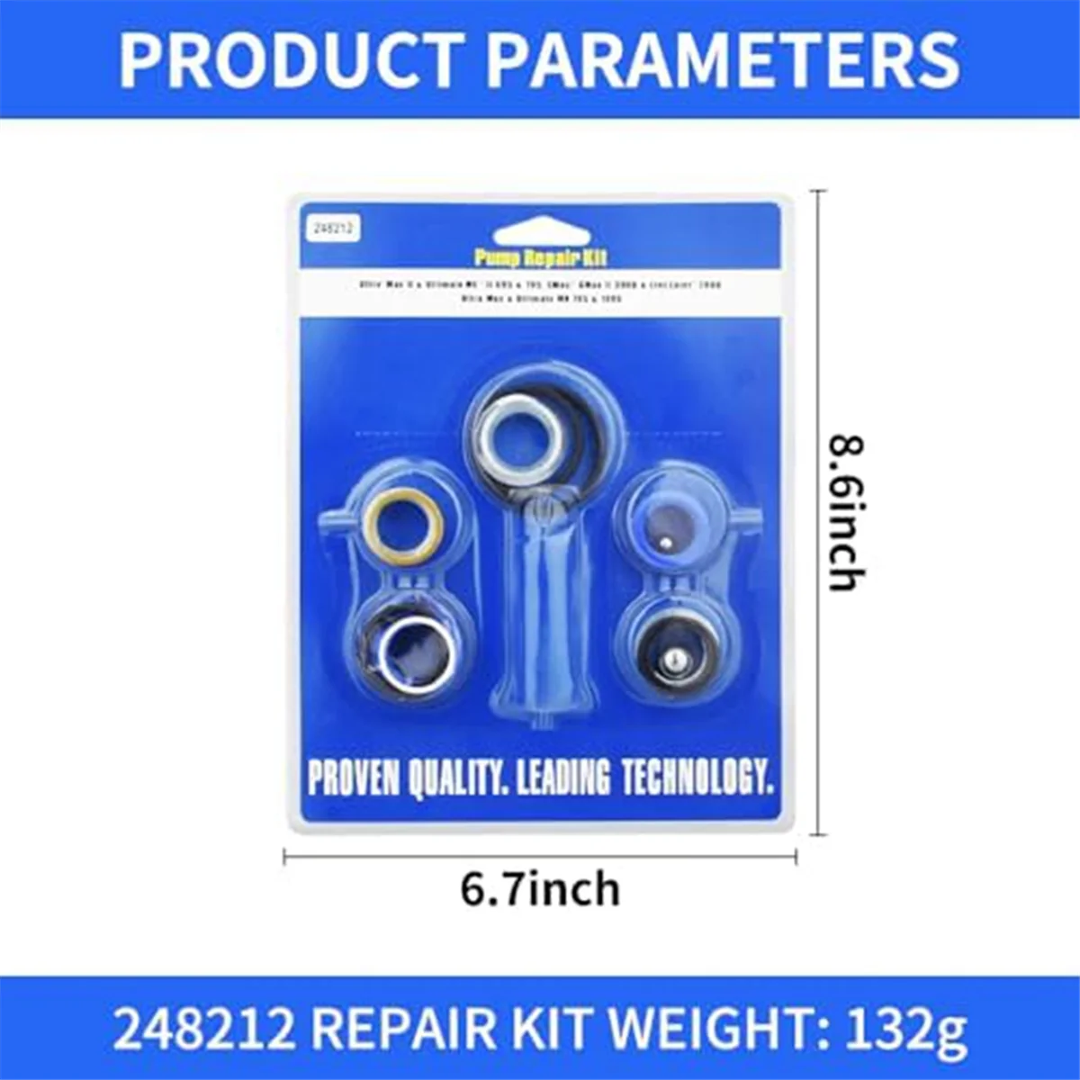 Trendy! 248212 Pump Repair Kit for GracoAirless Paint Sprayer Ultra Max II 695 795 LineLazer 3900 Aftermarket 1Set