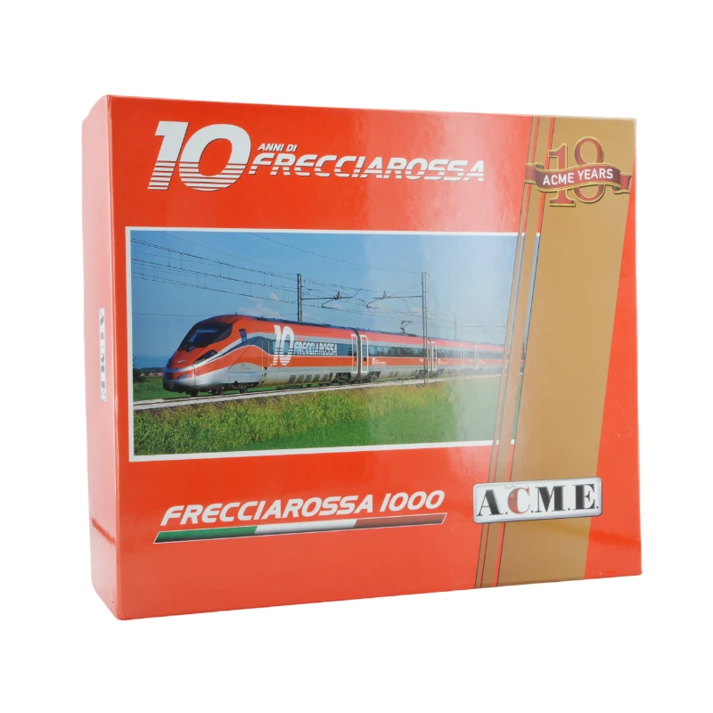 Juego de modelos de tren HO 1/87, Flecha Roja Italiana de alta velocidad, 8 luces interiores originales, juguete de modelo de tren de edición limitada, 70204