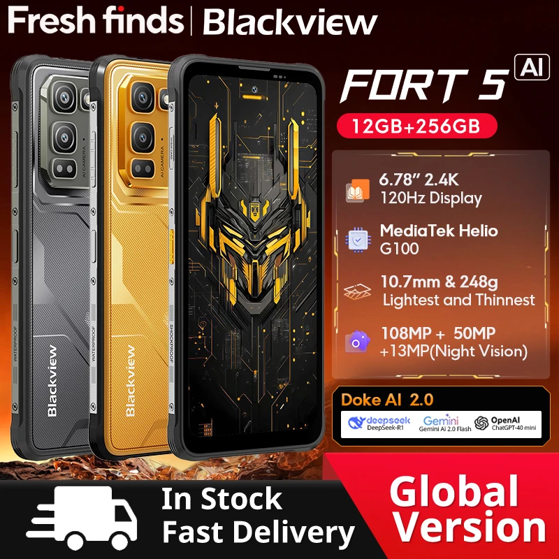 【World premiere】Blackview Fort 5 Rugged SmartPhone 6.78-inch 2.4K Display Imaging Flagship 108Mp Camera 2W BOX Speaker Cellpho