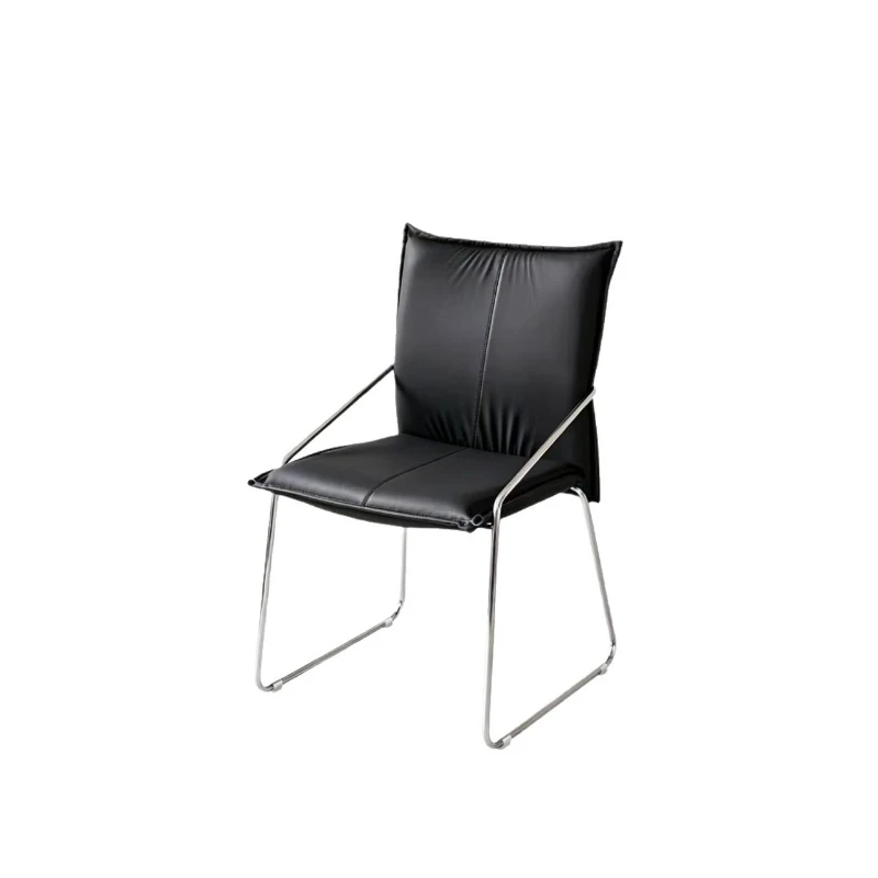Simple modern restaurant chair home soft bag backrest single chair designer retro stool office casual chair
