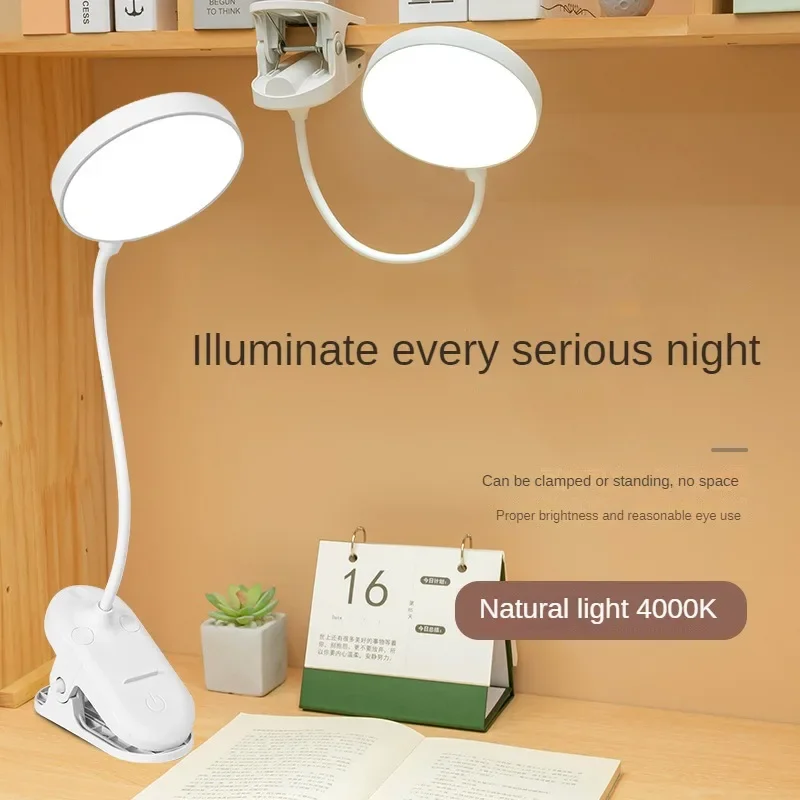 

Flexible Clamp Desk Lamp for Reading and Learning with Eye-Caring LED Light, Ideal for Student Dormitory and Home