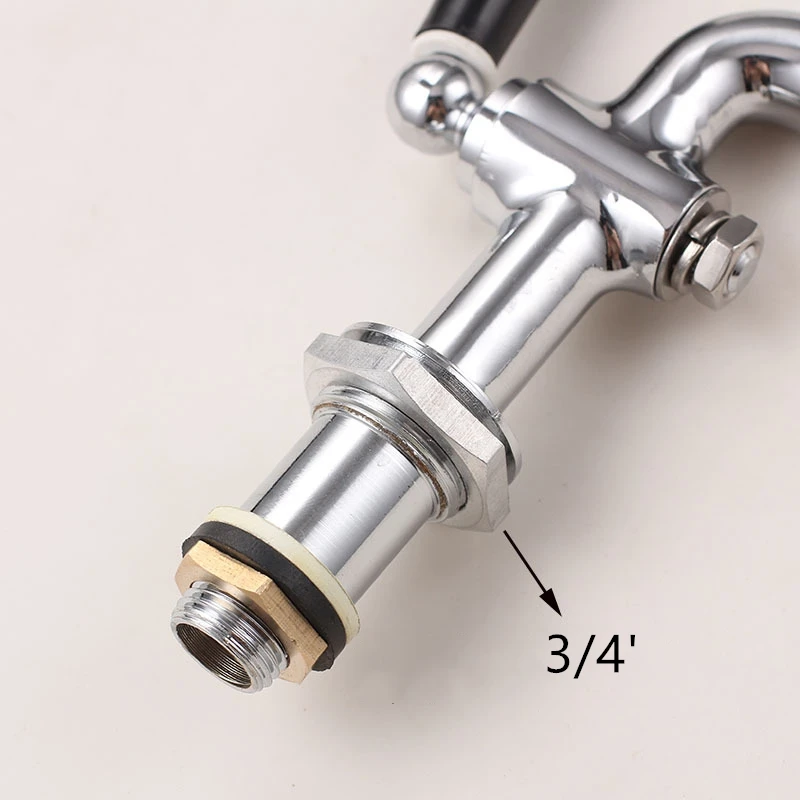 3/8\' Brass Chrome Long Electric Teapot Faucet Hot Water Bottle Faucet Open Bucket Water Spout Bibcock