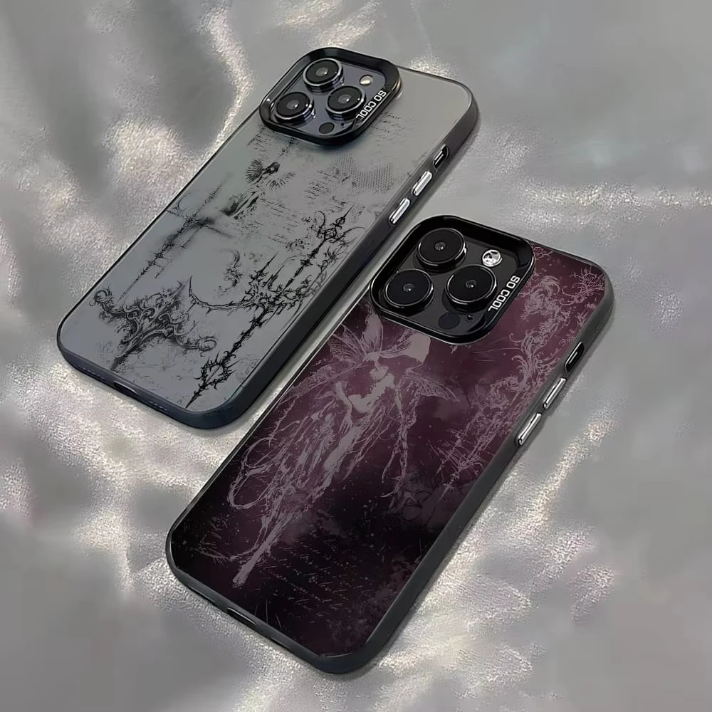 Classical Gothic Frosted Case for Xiaomi Mi 15 14 14T 13 13T 12 12T 12X 12S 11 Lite POCO F6 F5 X6 X5 M6 Pro 5G 4G Acrylic Cover