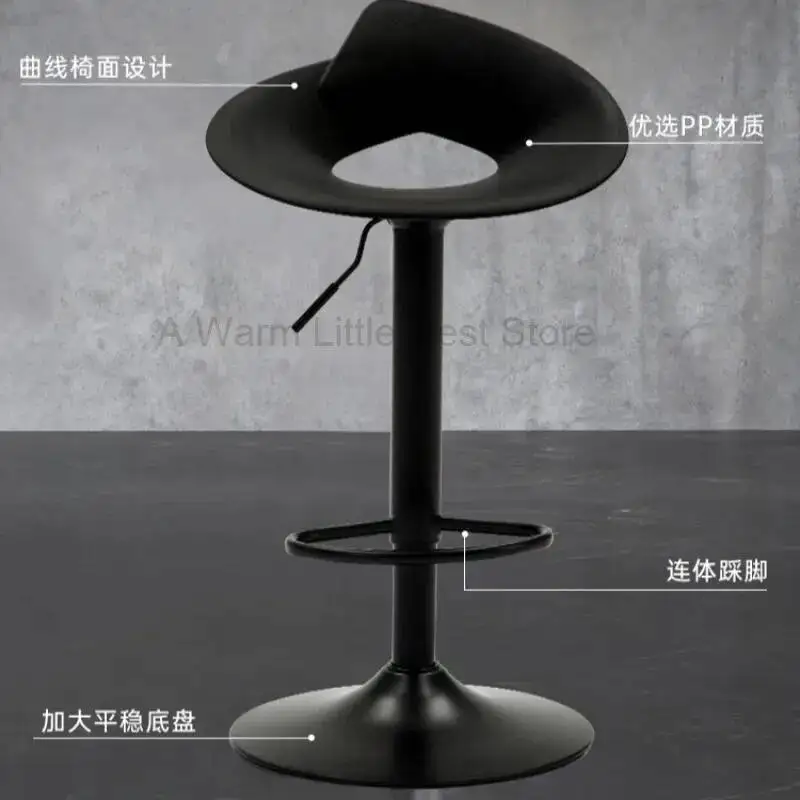 

Minimalist Designer Bar Chairs Make Up Reception Swivel Adjustable Height Bar Stools Backrest Relaxing Sillas Home Decoration