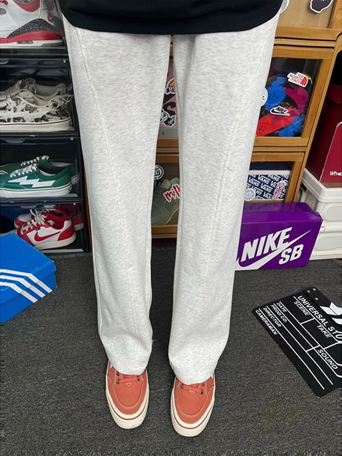 

Light ey American Sle Straight Leg Pants Men's Spring Autumn Cleanfit Diagonal Cut Sports Casual Long Trousers