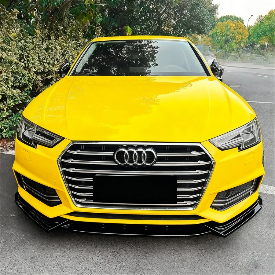 

Maxton Style For Audi A4 B9 S-Line Sedan/ Avant 2016-2019 Car Front Bumper Lip Spoiler Splitter ABS Gloss Black Bodykits Tuning