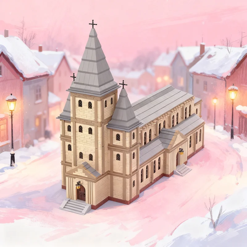 

Набор для сборки здания церкви Святой Марии (6288 деталей) MOC, модель с фигурками людей, строительные блоки, рождественский подарок, игрушка, креативная идея для самостоятельной сборки