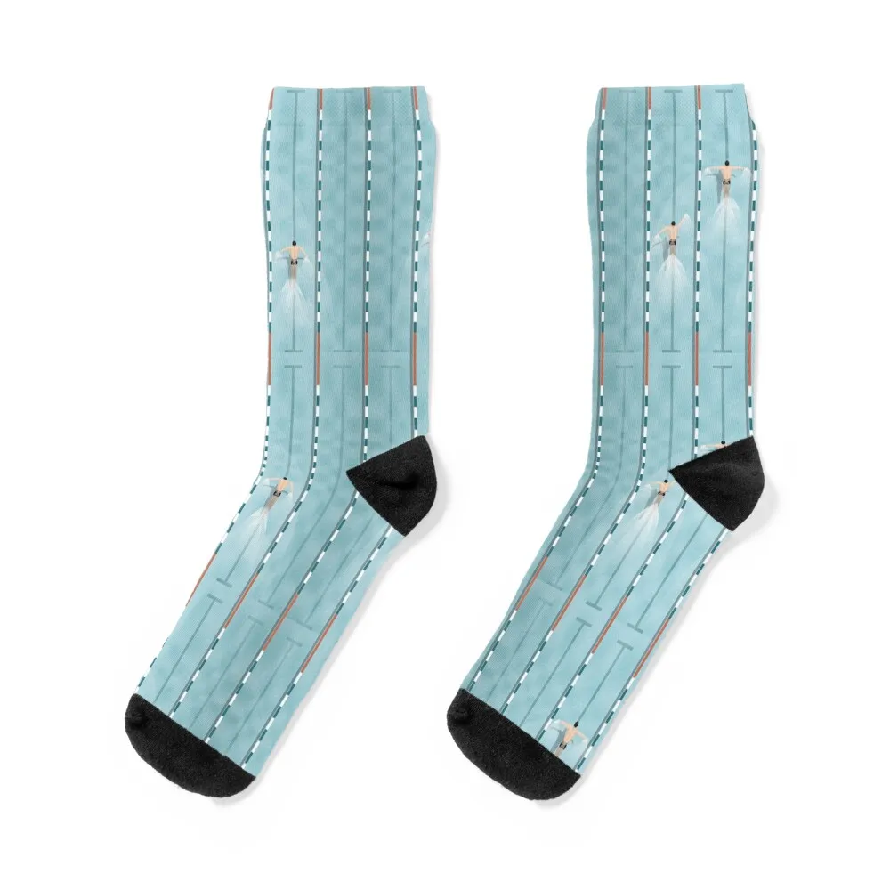 

Swimmers in swimming pool vector Socks Thermal man winter snow anti-slip tennis Ladies Socks Men's