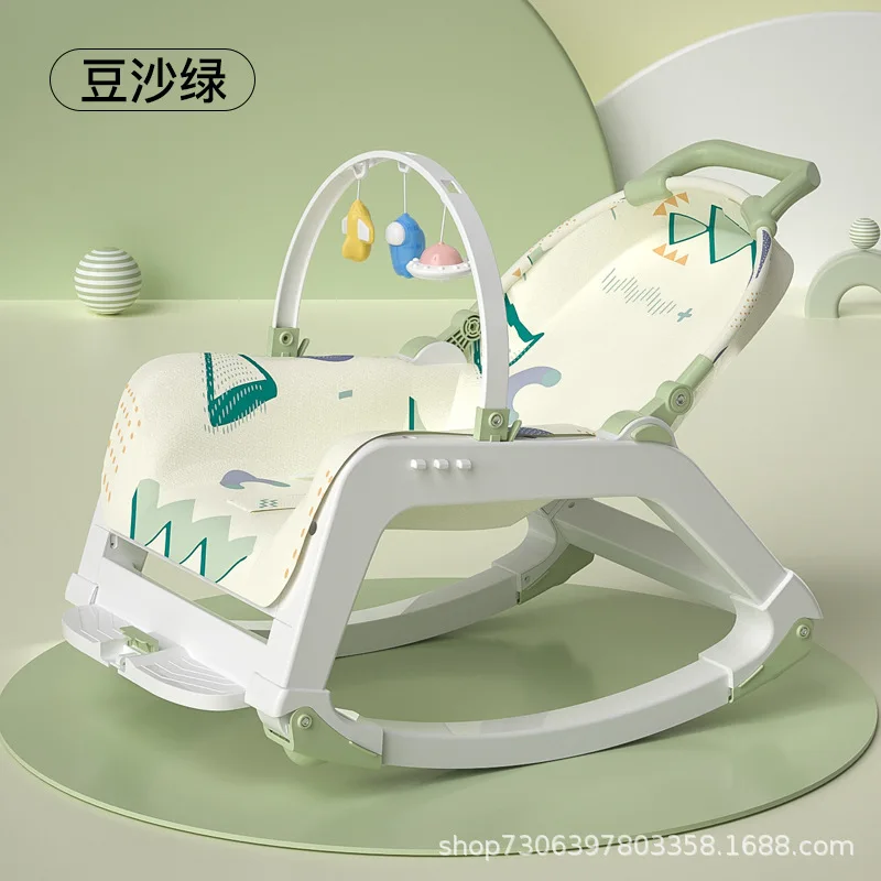 Newborns Baby Sleeping Cradle Bed Child Comfort Chair Reclining Chair Baby Rocking Chair with Music Multi-function Dining Chair