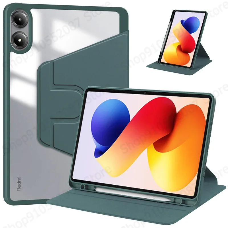

360° Rotation Case for Xiaomi Poco Pad M1 with Pencil Holder for Redmi Pad 2 Pro 12.1 Cover Rotation Horizontal/Vertical Stand