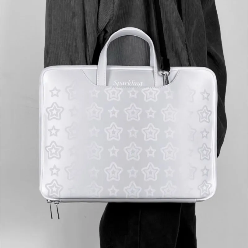 Ins Silvery Star حقيبة كمبيوتر محمول عالمية ماك بوك برو 14 حافظة 15 16 بوصة اللوحي ماك بوك ملحق محمول مقاوم للصدمات كمبيوتر محمول #3