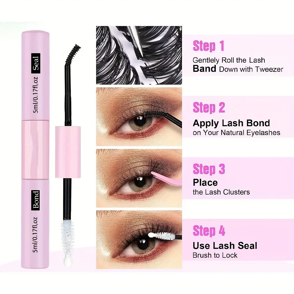 10 مل أسود للعين + مزيل مكياج 5 مل + أداة تجعيد الرموش، مجموعة غراء الرموش: 1 مناسبة لتوسيع مجموعة الرموش محلية الصنع #2