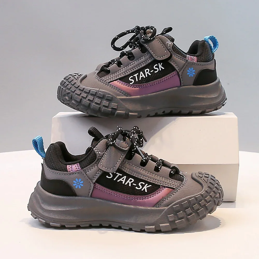 

Children's PU Leather Sport Shoes Children's Trend Fashion Kids Sneakers Boys Soft Kids Breathable Shoes Girls Running Shoes